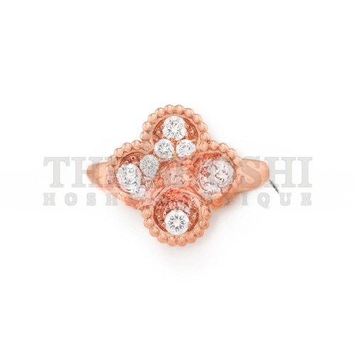V*n Cl**f ARPELS VINTAGE ALHAMBRA RING - ROSE GOLD, D1am0nd  VCARP2R400 Master Quality