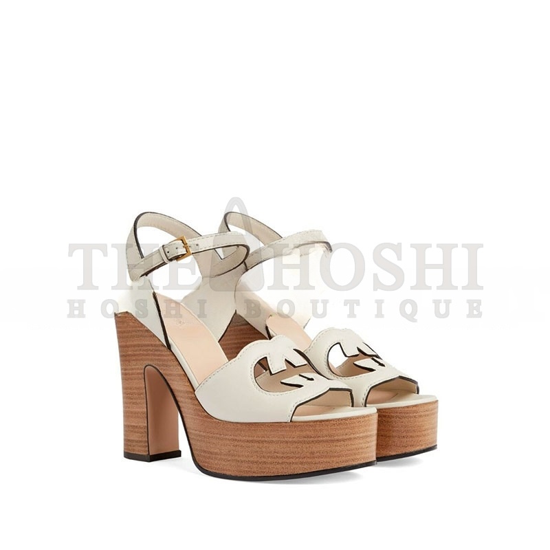 Gvc*1 LEATHER HEEL SANDALS Master Quality